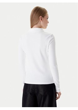 Calvin Klein Bluzka Ls Woven Label LV047E203G Biały Slim Fit ze sklepu MODIVO w kategorii Bluzki damskie - zdjęcie 187989374