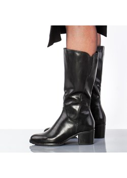 Czarne kozaki damskie zimowe na obcasie Jezzi Asa91-31 ze sklepu suzana.pl w kategorii Kozaki damskie - zdjęcie 187990194