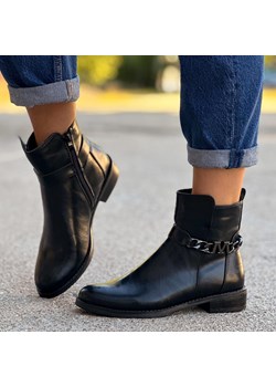 Czarne botki damskie M.Daszyński Sa62-105 ze sklepu suzana.pl w kategorii Botki - zdjęcie 187990202