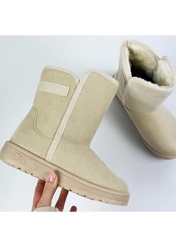Beżowe zimowe ciepłe mukluki, lekkie botki damskie, śniegowce eskimosk ze sklepu suzana.pl w kategorii Śniegowce damskie - zdjęcie 187990442