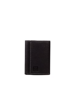 czarno-czerwony mały portfel skórzany z wyciaganym etui na wizytówki ze sklepu Słoń Torbalski w kategorii Portfele damskie - zdjęcie 187990694