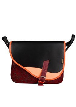 bordowo pomarańczowa torebka damska skórzana listonoszka na ramię Fr ze sklepu Słoń Torbalski w kategorii Listonoszki - zdjęcie 187990713