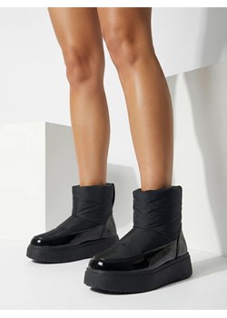 Royalfashion Czarne wsuwane śniegowce damskie Maderta ze sklepu royalfashion.pl w kategorii Śniegowce damskie - zdjęcie 187990861