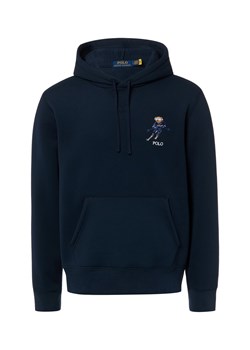 Polo Ralph Lauren Męski sweter z kapturem Mężczyźni Bawełna granatowy jednolity ze sklepu vangraaf w kategorii Bluzy męskie - zdjęcie 187990881
