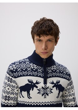 Reserved - Sweter z golfem - granatowy ze sklepu Reserved w kategorii Swetry męskie - zdjęcie 187991782