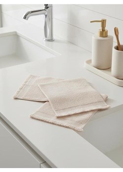 Sinsay - Zestaw bawełnianych ręczników z frędzlami 3 pack - kremowy ze sklepu Sinsay w kategorii Ręczniki - zdjęcie 187992201