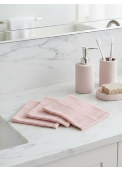 Sinsay - Zestaw bawełnianych ręczników z frędzlami 3 pack - różowy ze sklepu Sinsay w kategorii Ręczniki - zdjęcie 187992202