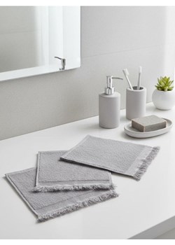 Sinsay - Zestaw bawełnianych ręczników z frędzlami 3 pack - szary ze sklepu Sinsay w kategorii Ręczniki - zdjęcie 187992203