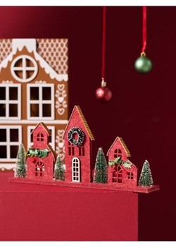 Sinsay - Dekoracja świąteczna w kształcie domków - bordowy ze sklepu Sinsay w kategorii Dekoracje bożonarodzeniowe - zdjęcie 187992231