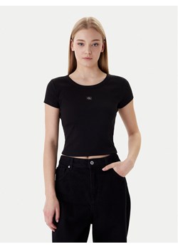 Calvin Klein T-Shirt LV047C200G Czarny Slim Fit ze sklepu MODIVO w kategorii Bluzki damskie - zdjęcie 187992584