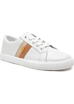 LAUREN RALPH LAUREN Skórzane sneakersy JANSON II ze sklepu Gomez Fashion Store w kategorii Trampki damskie - zdjęcie 187993334