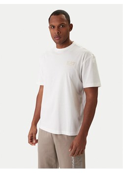 EA7 Emporio Armani T-Shirt 7M001402 AF22264 U0004 Écru Regular Fit ze sklepu MODIVO w kategorii T-shirty męskie - zdjęcie 187993861
