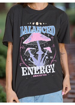 Sinsay - Koszulka oversize z nadrukiem - szary ze sklepu Sinsay w kategorii Bluzki damskie - zdjęcie 187994193