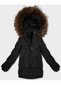 Kurtka puchowa z kapturem czarna (KK60609) ze sklepu goodlookin.pl w kategorii Kurtki damskie - zdjęcie 187994380