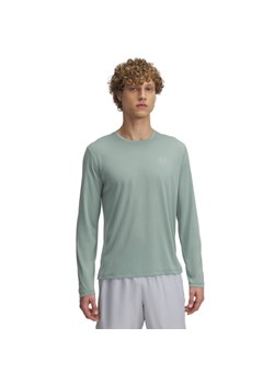 Męski longsleeve do biegania Under Armour UA Launch Longsleeve - zielony ze sklepu Sportstylestory.com w kategorii T-shirty męskie - zdjęcie 187994494