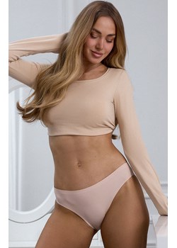Bezszwowe figi damskie beżowe BASIC, Kolor beżowy, Rozmiar S, PURE SIN ze sklepu Intymna w kategorii Majtki damskie - zdjęcie 187994752