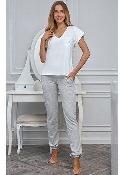 Piżama damska dwuczęściowa Chill Out, Kolor szaro-biały, Rozmiar S, Momenti per me ze sklepu Intymna w kategorii Piżamy damskie - zdjęcie 187994770