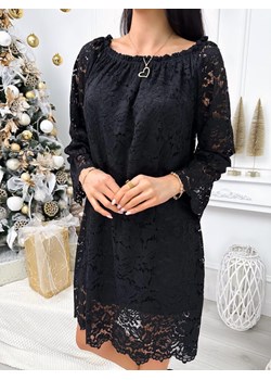 Czarna Koronkowa Hiszpanka ze sklepu ModnaKiecka.pl w kategorii Sukienki - zdjęcie 187995032