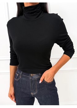 Czarna Bluzka z Golfem ze sklepu ModnaKiecka.pl w kategorii Bluzki damskie - zdjęcie 187995051