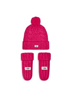 Ugg Zestaw Czapka i Rękawiczki K Infant Knit Set 22726 Różowy ze sklepu MODIVO w kategorii Czapki dziecięce - zdjęcie 187995290