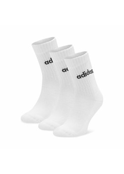 Skarpety długie adidas HT3455 3-PACK Biały ze sklepu eobuwie.pl w kategorii Skarpetki męskie - zdjęcie 187995403