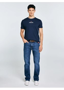 Koszulka męska z linii Authentic z nadrukiem granatowa Techmunen 403 ze sklepu Big Star w kategorii T-shirty męskie - zdjęcie 187995911