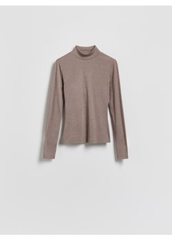 Reserved - Longsleeve z wiskozą - beżowy ze sklepu Reserved w kategorii Bluzki damskie - zdjęcie 187996193