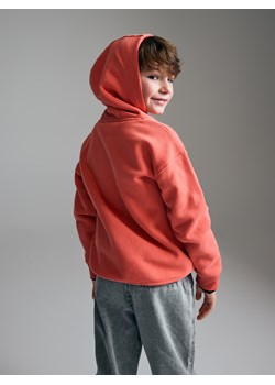 Reserved - Bawełniana bluza z kapturem - koralowy ze sklepu Reserved w kategorii Bluzy chłopięce - zdjęcie 187996312