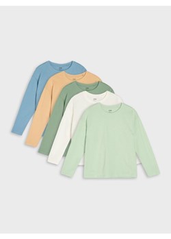 Sinsay - Bawełniane koszulki basic 5 pack - żółty ze sklepu Sinsay w kategorii T-shirty chłopięce - zdjęcie 187996790