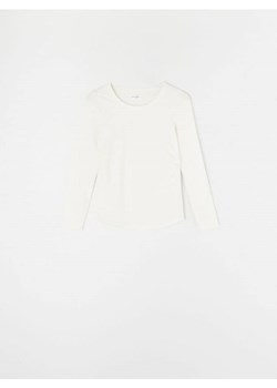 Sinsay - Bawełniana koszulka - kremowy ze sklepu Sinsay w kategorii Bluzki ciążowe - zdjęcie 187996801