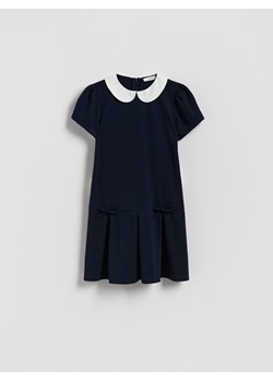 Reserved - Sukienka z kokardkami - granatowy ze sklepu Reserved w kategorii Sukienki dziewczęce - zdjęcie 187996953