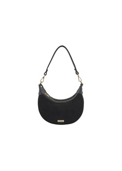 Subtelna mini torebka z miękkim zamszem i złotymi detalami - Czarna ze sklepu butyolivier w kategorii Listonoszki - zdjęcie 187997043