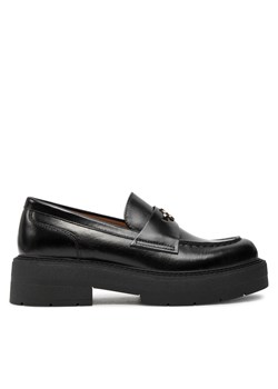 Loafersy Boss Rebby Mocc CBB 50523590 Czarny ze sklepu eobuwie.pl w kategorii Lordsy damskie - zdjęcie 187997550