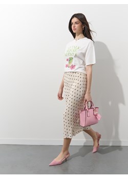 Mohito - Spódnica midi w groszki - kremowy ze sklepu Mohito w kategorii Spódnice - zdjęcie 187999183