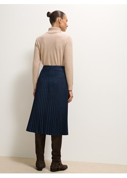Mohito - Plisowana granatowa spódnica midi - granatowy ze sklepu Mohito w kategorii Spódnice - zdjęcie 187999300