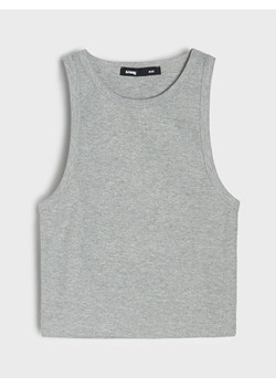 Sinsay - Crop top bez rękawów - szary ze sklepu Sinsay w kategorii Bluzki damskie - zdjęcie 187999814