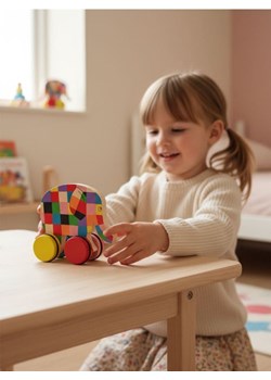 Sinsay - Kolorowy słoń na kółkach - wielobarwny ze sklepu Sinsay w kategorii Zabawki - zdjęcie 187999821