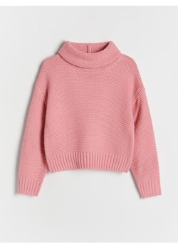 Reserved - Sweter z szerokim golfem - fioletowy ze sklepu Reserved w kategorii Swetry dziewczęce - zdjęcie 188000691