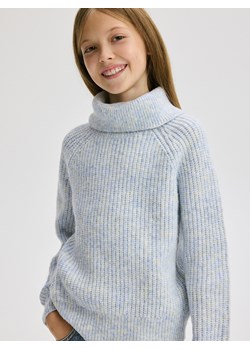 Reserved - Sweter z golfem - jasnoniebieski ze sklepu Reserved w kategorii Swetry dziewczęce - zdjęcie 188000704