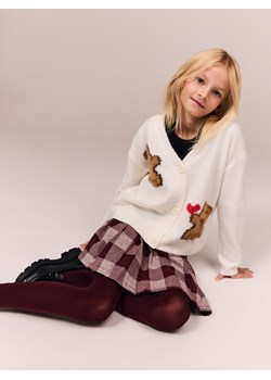 Reserved - Kardigan z aplikacją - złamana biel ze sklepu Reserved w kategorii Swetry dziewczęce - zdjęcie 188000764