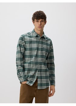 Reserved - Koszula regular fit w kratę - ciemnozielony ze sklepu Reserved w kategorii Koszule męskie - zdjęcie 188001022