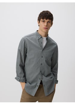 Reserved - Bawełniana koszula regular fit - ciemnozielony ze sklepu Reserved w kategorii Koszule męskie - zdjęcie 188001033