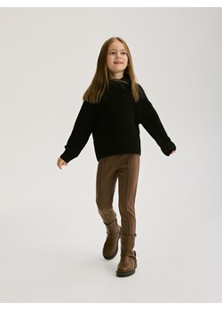 Reserved - Dzianinowe legginsy - brązowy ze sklepu Reserved w kategorii Spodnie dziewczęce - zdjęcie 188001222