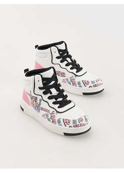 Reserved - Trampki za kostkę z nadrukiem - złamana biel ze sklepu Reserved w kategorii Trampki dziecięce - zdjęcie 188001264