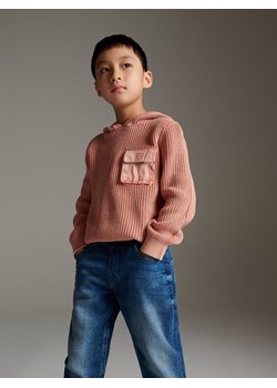 Reserved - Sweter z kapturem - pomarańczowy ze sklepu Reserved w kategorii Swetry dziewczęce - zdjęcie 188001431