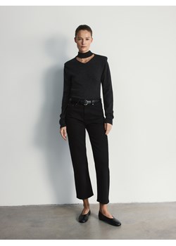 Reserved - Jeansy straight z krótszą nogawką - czarny ze sklepu Reserved w kategorii Jeansy damskie - zdjęcie 188001443