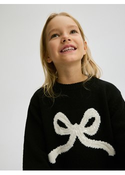 Reserved - Sweter z aplikacją - czarny ze sklepu Reserved w kategorii Swetry dziewczęce - zdjęcie 188001453