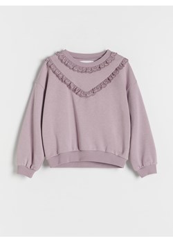 Reserved - Bluza z falbanką - lawendowy ze sklepu Reserved w kategorii Bluzy dziewczęce - zdjęcie 188001662