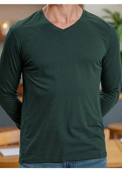 Sinsay - Bawełniana koszulka basic - zielony ze sklepu Sinsay w kategorii T-shirty męskie - zdjęcie 188001934