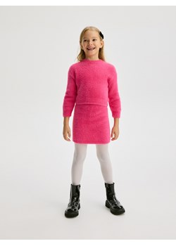 Reserved - Spódnica z miękkiej dzianiny - fioletowy ze sklepu Reserved w kategorii Swetry dziewczęce - zdjęcie 188002792